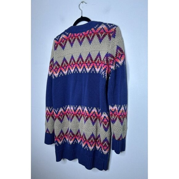 Canyon River Blues Women’s Button Down Sweater Cardigans Blue Pink Vtg Size Lrg - Picture 5 of 9